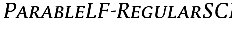 ParableLF-RegularSCItalic