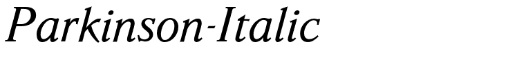 Parkinson-Italic