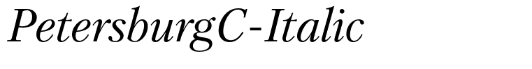 PetersburgC-Italic