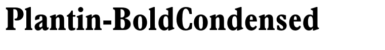 Plantin-BoldCondensed