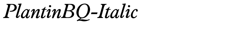 PlantinBQ-Italic