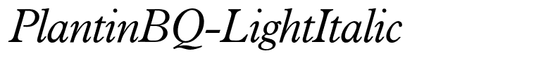 PlantinBQ-LightItalic