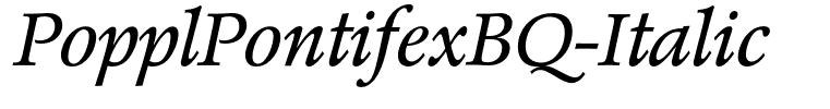 PopplPontifexBQ-Italic
