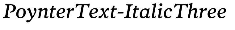 PoynterText-ItalicThree