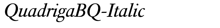 QuadrigaBQ-Italic