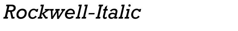 Rockwell-Italic