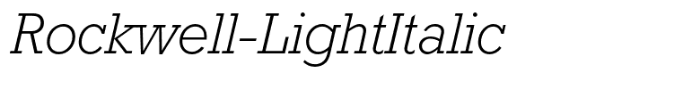 Rockwell-LightItalic