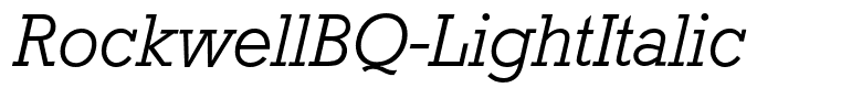 RockwellBQ-LightItalic