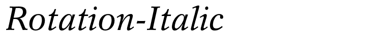 Rotation-Italic