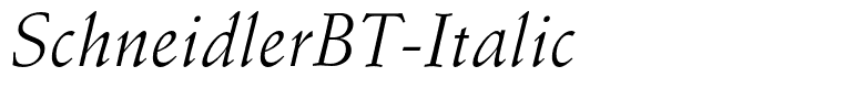 SchneidlerBT-Italic