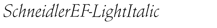 SchneidlerEF-LightItalic