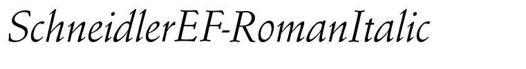 SchneidlerEF-RomanItalic