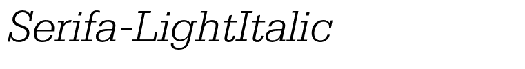 Serifa-LightItalic