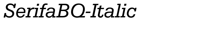 SerifaBQ-Italic