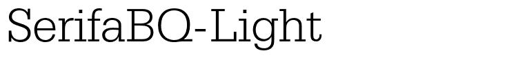 SerifaBQ-Light