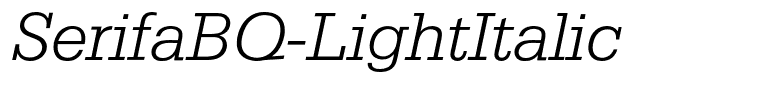 SerifaBQ-LightItalic