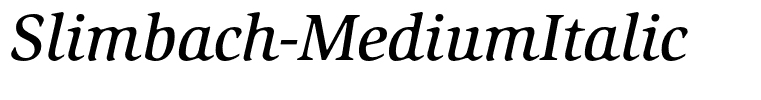 Slimbach-MediumItalic