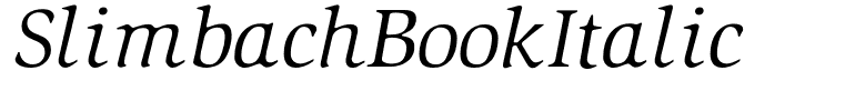 SlimbachBookItalic