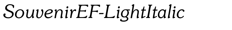 SouvenirEF-LightItalic