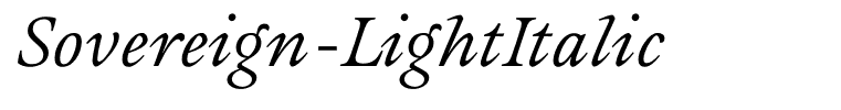 Sovereign-LightItalic