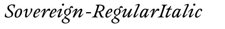 Sovereign-RegularItalic