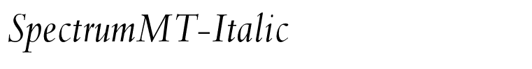 SpectrumMT-Italic