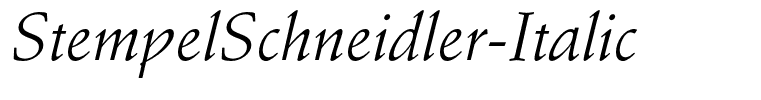 StempelSchneidler-Italic