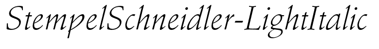 StempelSchneidler-LightItalic