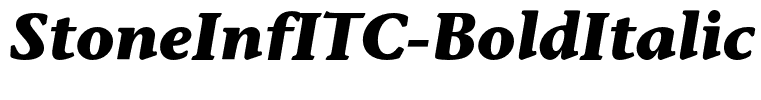 StoneInfITC-BoldItalic
