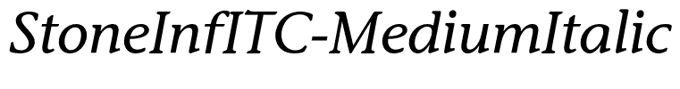 StoneInfITC-MediumItalic