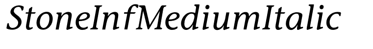 StoneInfMediumItalic