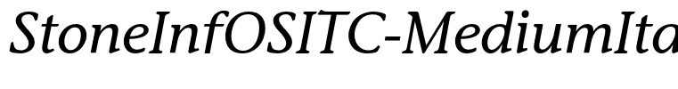 StoneInfOSITC-MediumItalic
