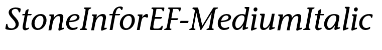 StoneInforEF-MediumItalic