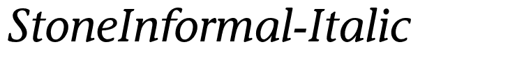 StoneInformal-Italic
