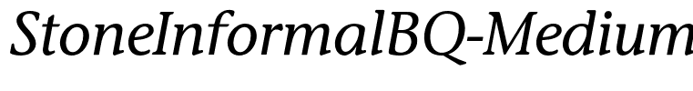 StoneInformalBQ-MediumItalic