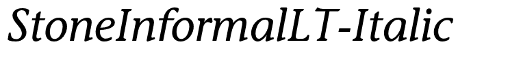 StoneInformalLT-Italic