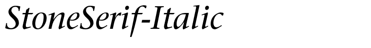 StoneSerif-Italic