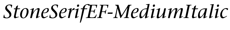 StoneSerifEF-MediumItalic