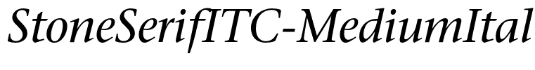 StoneSerifITC-MediumItalic
