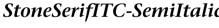 StoneSerifITC-SemiItalic