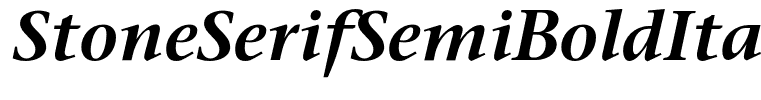 StoneSerifSemiBoldItalic