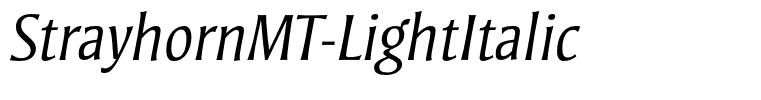 StrayhornMT-LightItalic