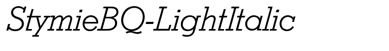 StymieBQ-LightItalic