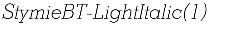 StymieBT-LightItalic(1)