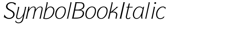 SymbolBookItalic