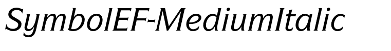 SymbolEF-MediumItalic