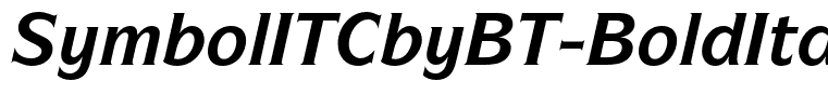SymbolITCbyBT-BoldItalic