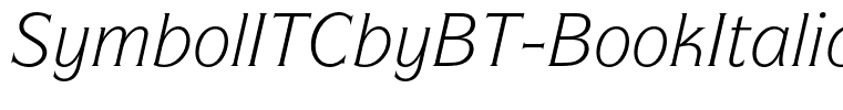 SymbolITCbyBT-BookItalic