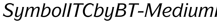 SymbolITCbyBT-MediumItalic