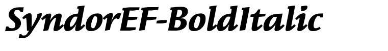SyndorEF-BoldItalic